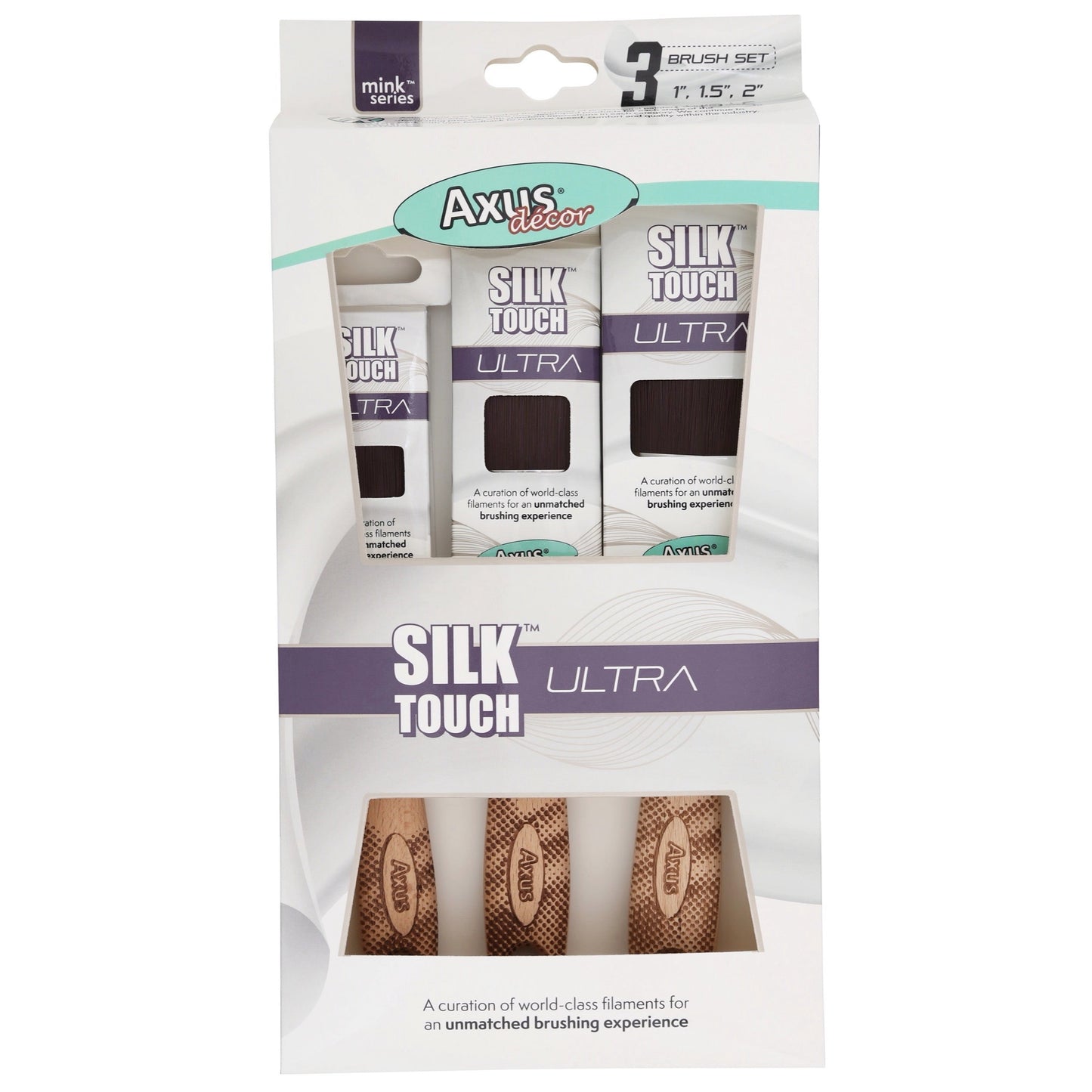 Axus Decor Silk Touch Ultra Paint Brush 3 Pack