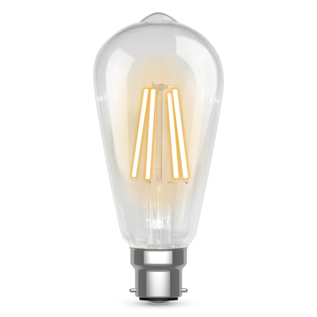 Kosnic ST64 Dimmable BC LED Clear Filament 40W Decorative Bulb Warm White
