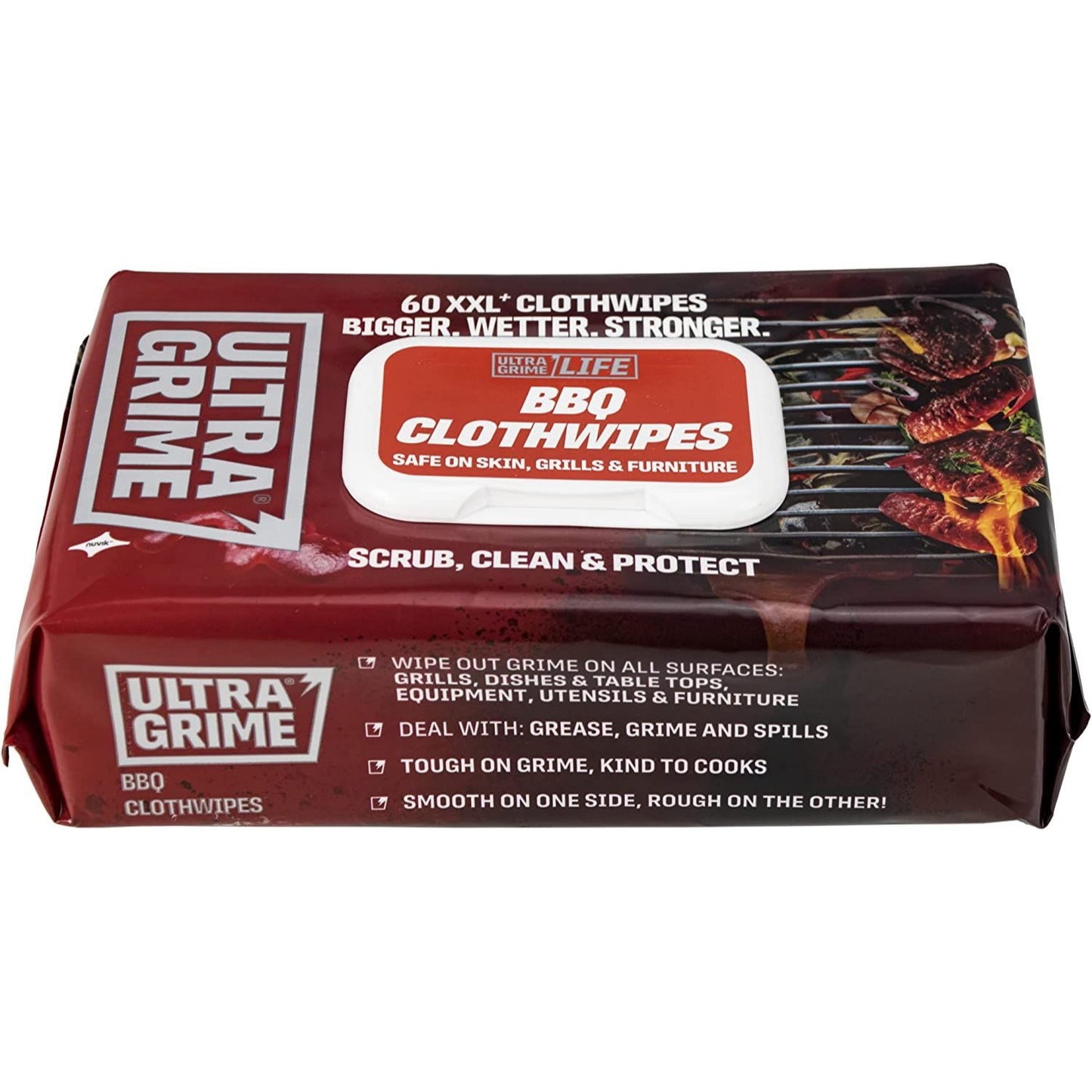 Ultragrime XXL+ BBQ Cloth Wipes 60 Pack