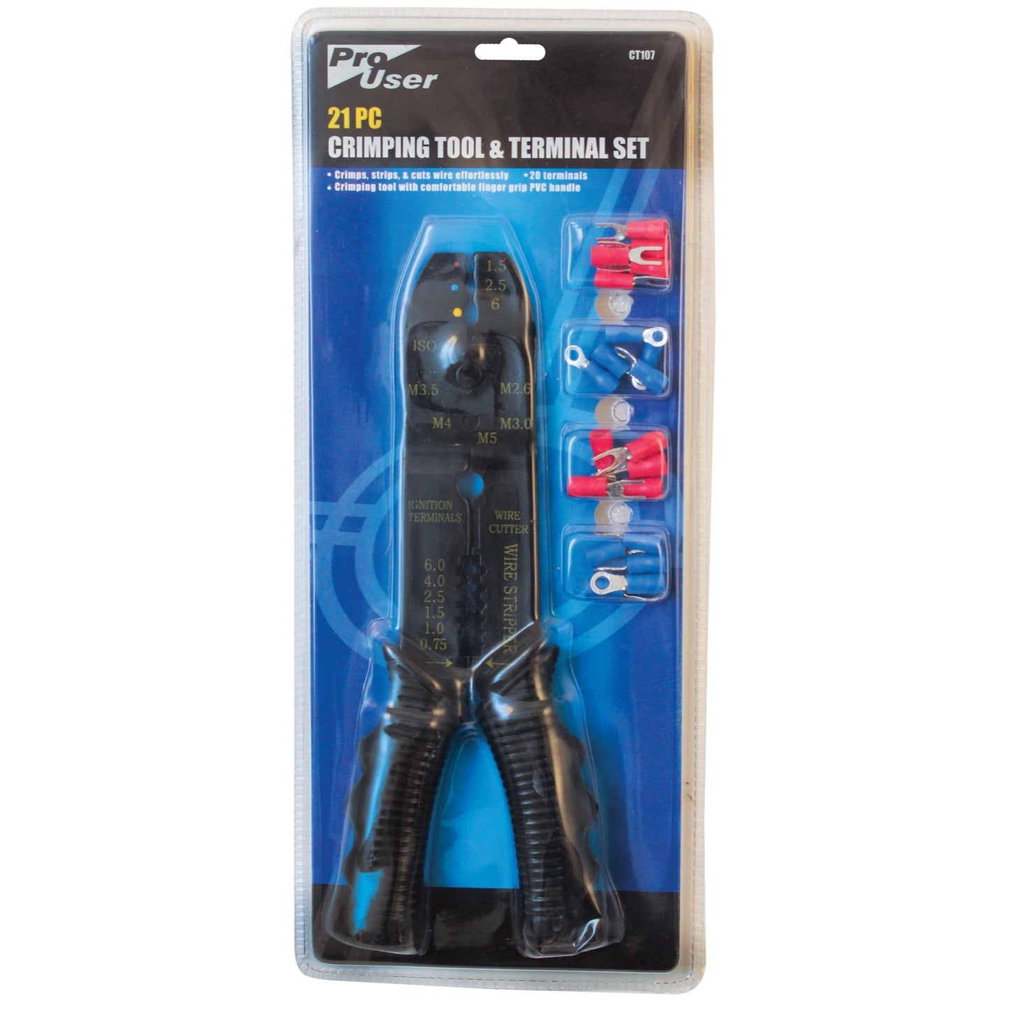 Pro User CT107 21 Piece Crimping Tool & Terminal Set