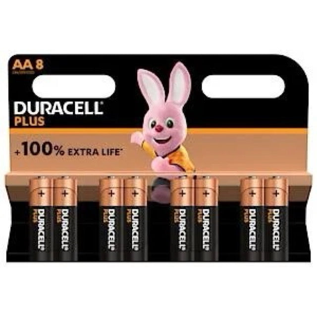 Duracell Plus AA Batteries 8 Pack