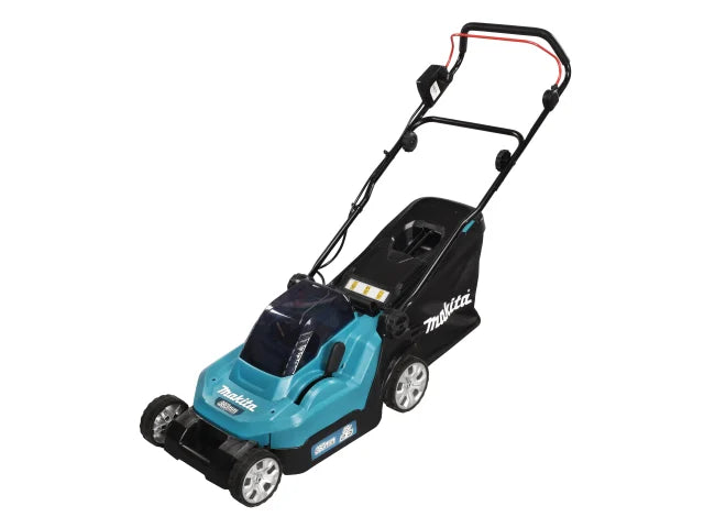 Makita DLM382PT2 LXT Lawnmower with 2 5.0 Ah Batteries & Twin Port Charger