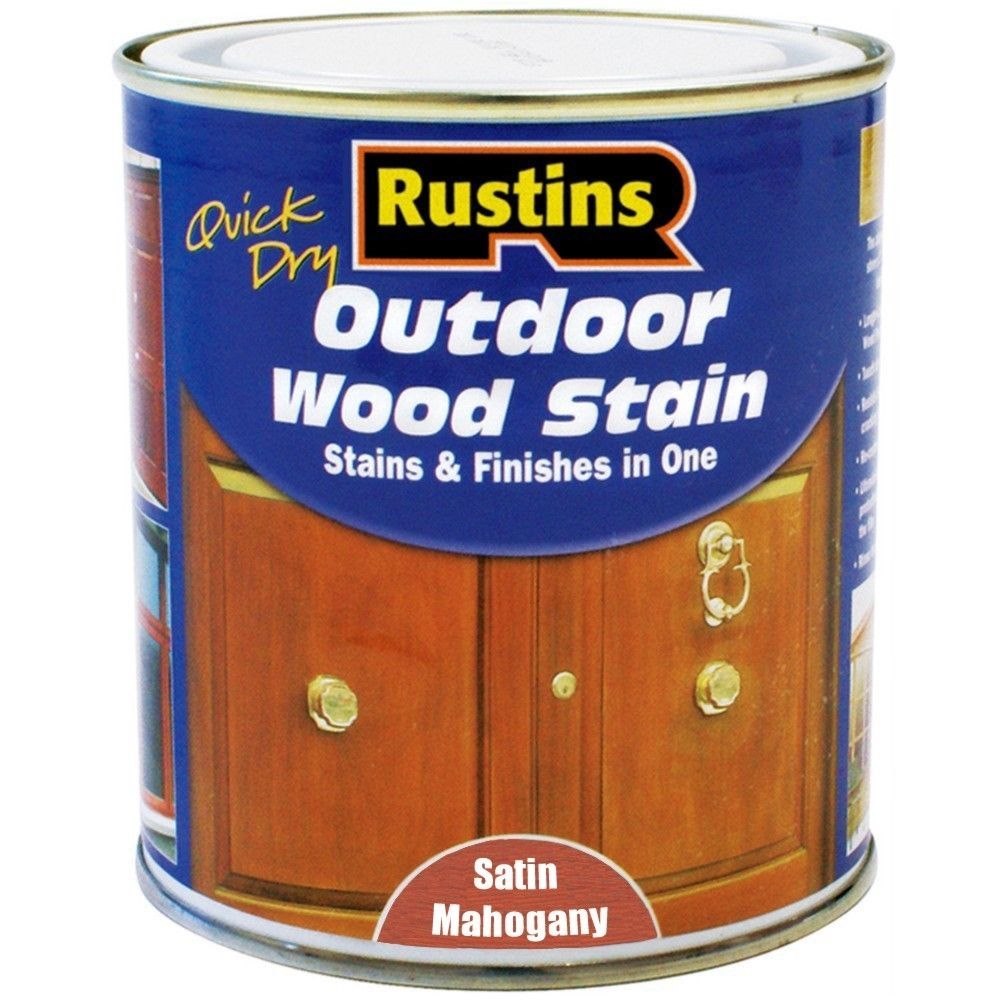 Rustins Quick Dry Outdoor Wood Stain Mahogany 1L