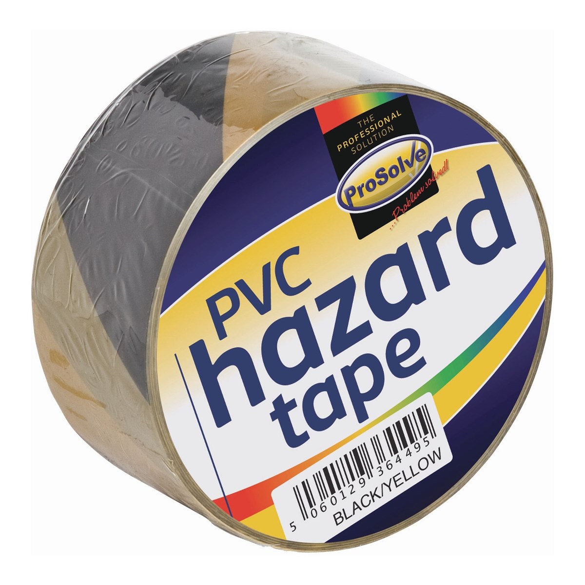 ProSolve PVC Hazard Tape Black & Yellow 50mm x 33m