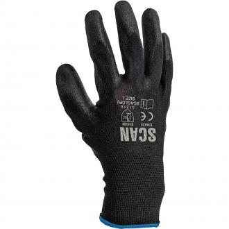 Scan Black PU Coated Gloves 10 Pairs
