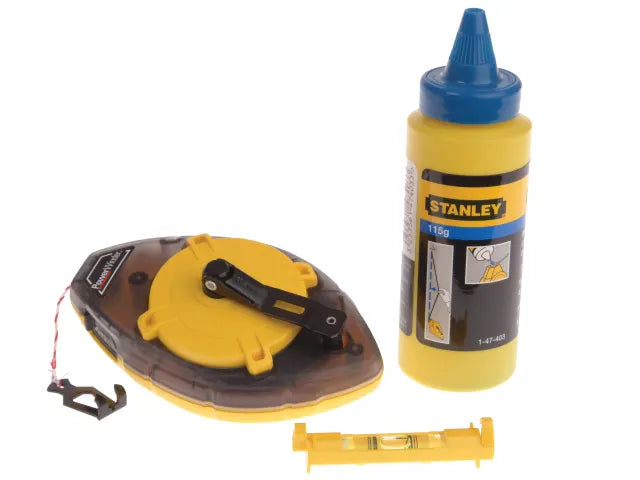 Stanley 30m Powder Winder Chalk Line Kit with Chalk & Line Level