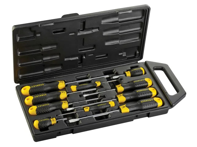 Stanley 10 Piece Cushion Grip Screwdriver Set