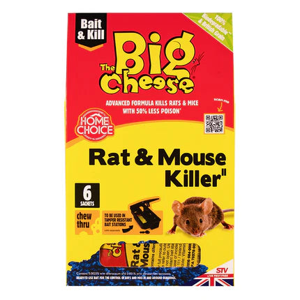 STV STV244 Rat & Mouse Killer Grain Bait Sachets 6 Pack