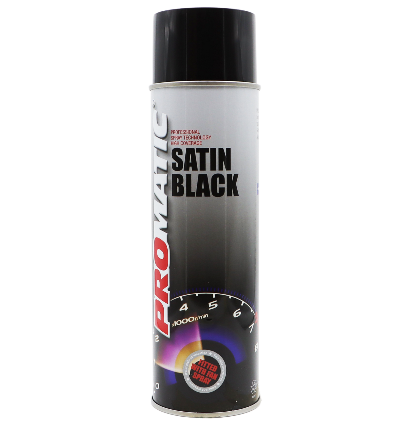 Promatic Satin Black Spray Paint 500ml