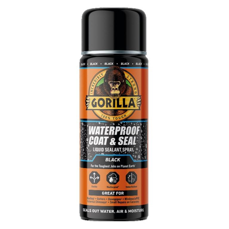 Gorilla Waterproof Coat & Seal Black Liquid Sealant Spray