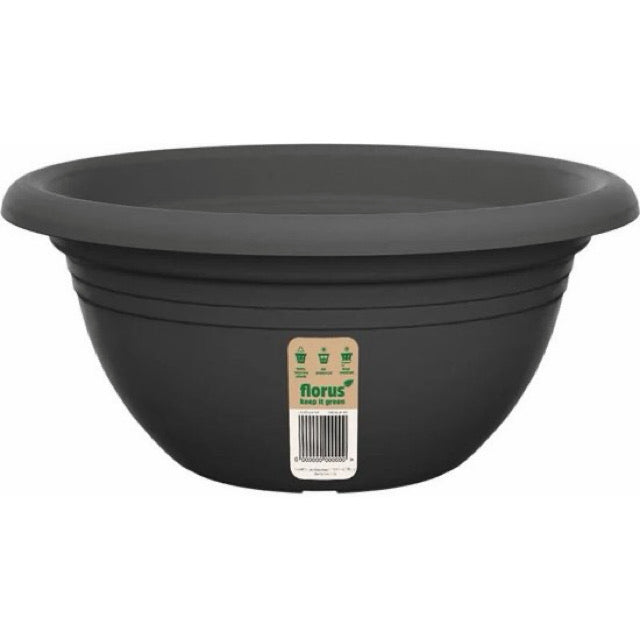 Elho Florus Mediterran Flower Pot Bowl Anthracite 30cm