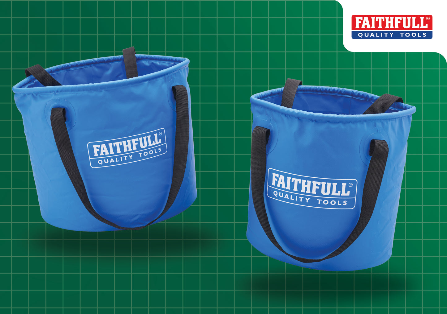 Faithfull 12L & 20L Collapsible Buckets