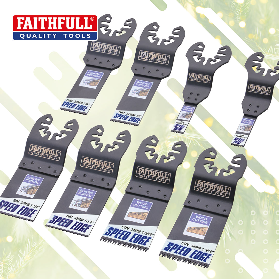 Faithfull 8 Piece Multi Tool Speed Edge Blade Set