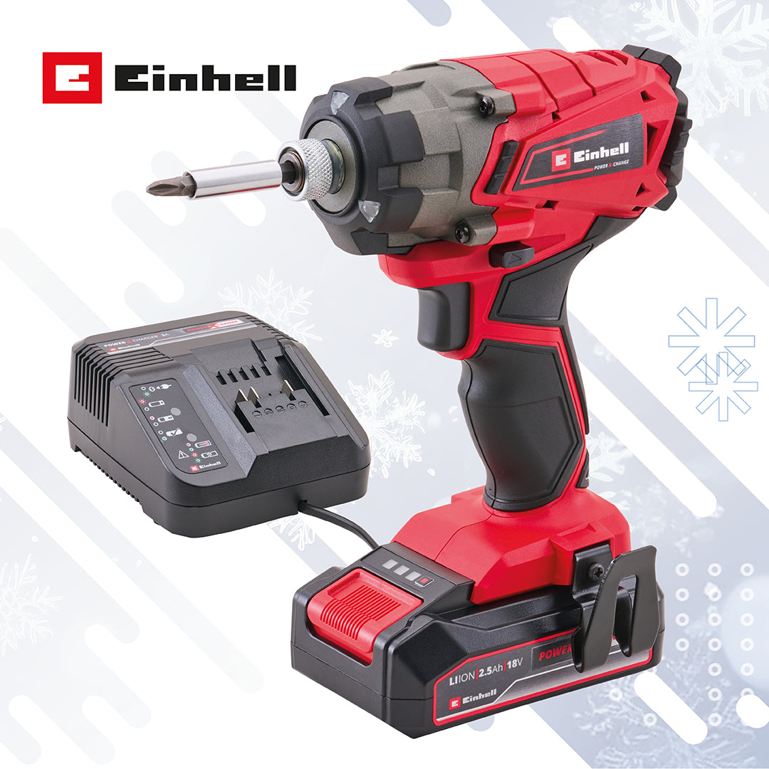 Einhell Power XChange Impact Driver Kit with 2.5Ah Battery & Charger