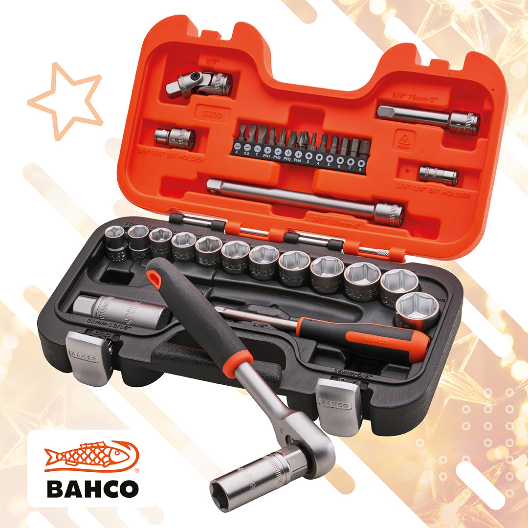 Bahco 34 Piece 1/4" & 3/8" Socket Set
