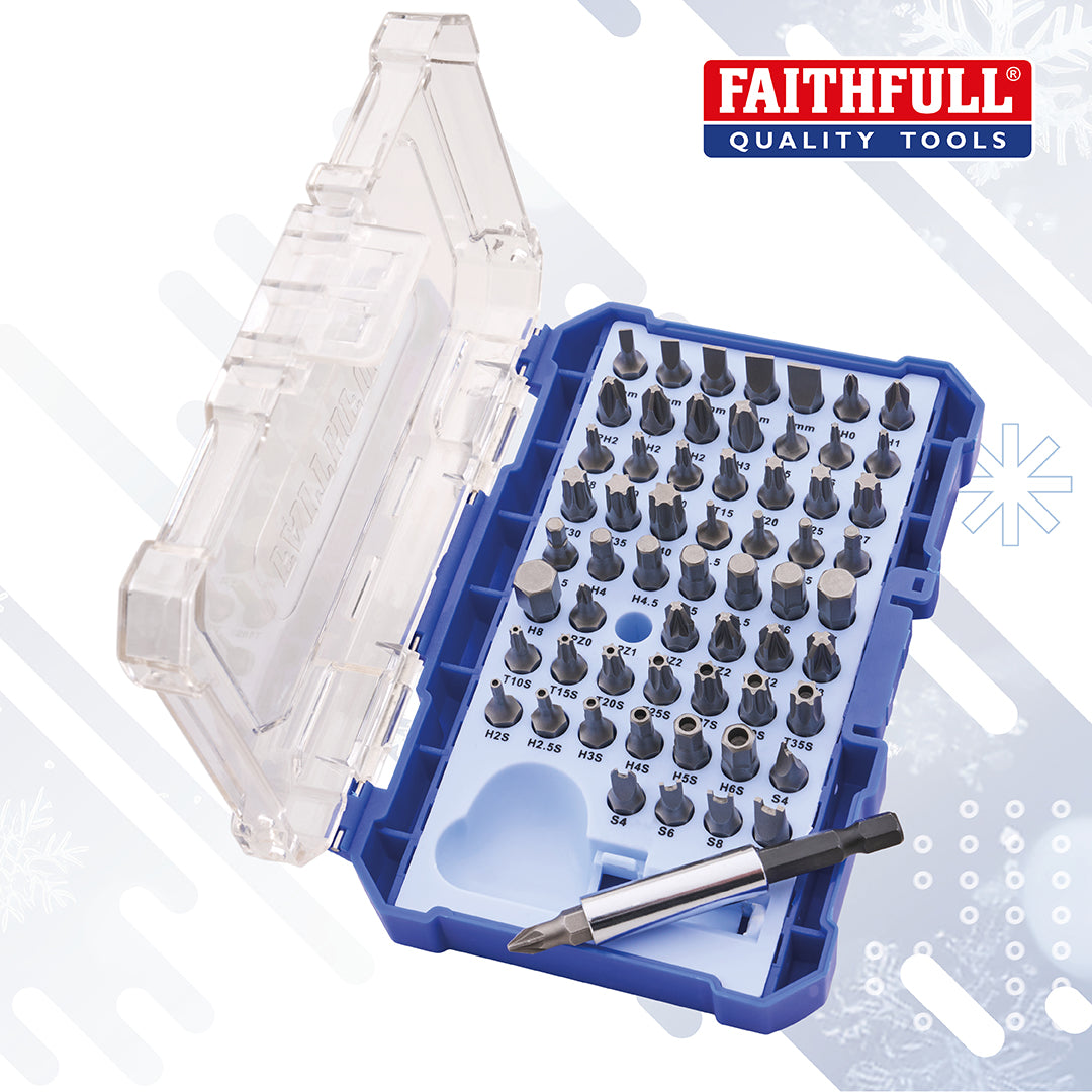Faithfull 61 Piece Security Bit Set