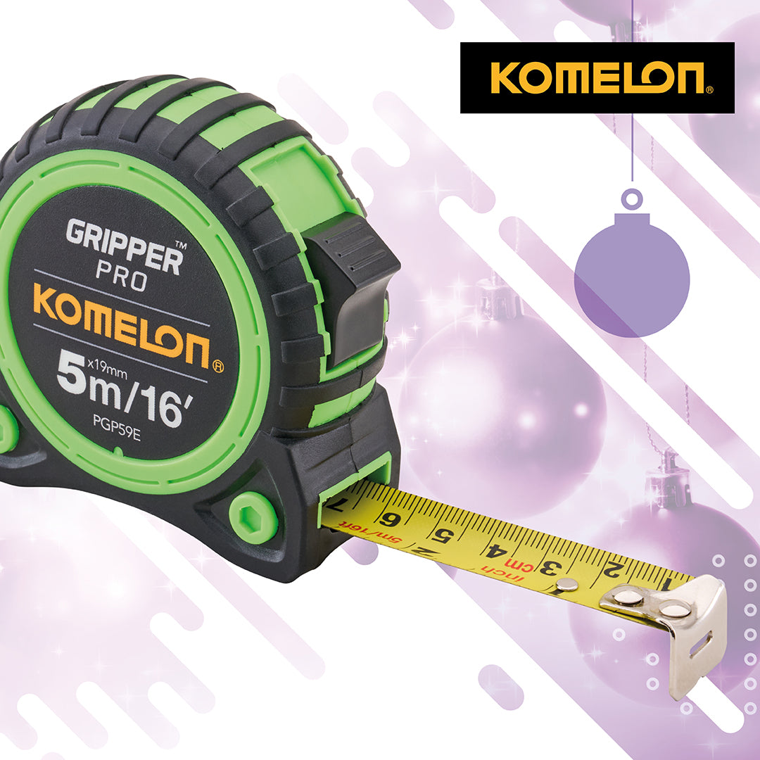 Komelon 5m Hi Vis Gripper Tape Measure