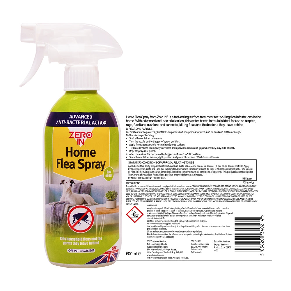 STV ZER021 Zero In Anti-Bacterial Home Flea Spray