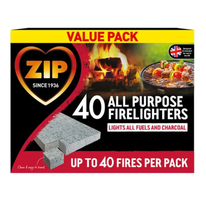 Zip All Purpose Firelighters 40 Pack