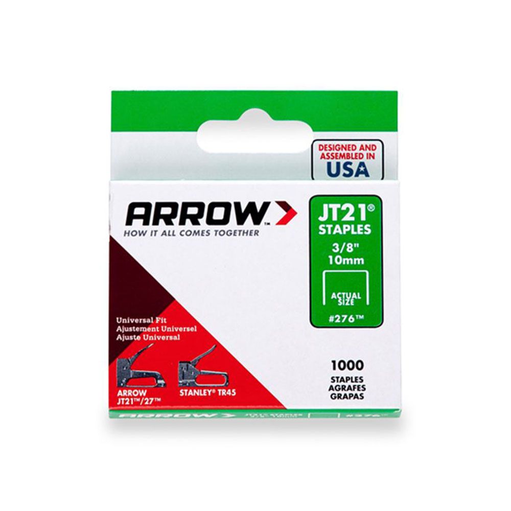 Arrow JT21 10mm Staples 1000 Pack