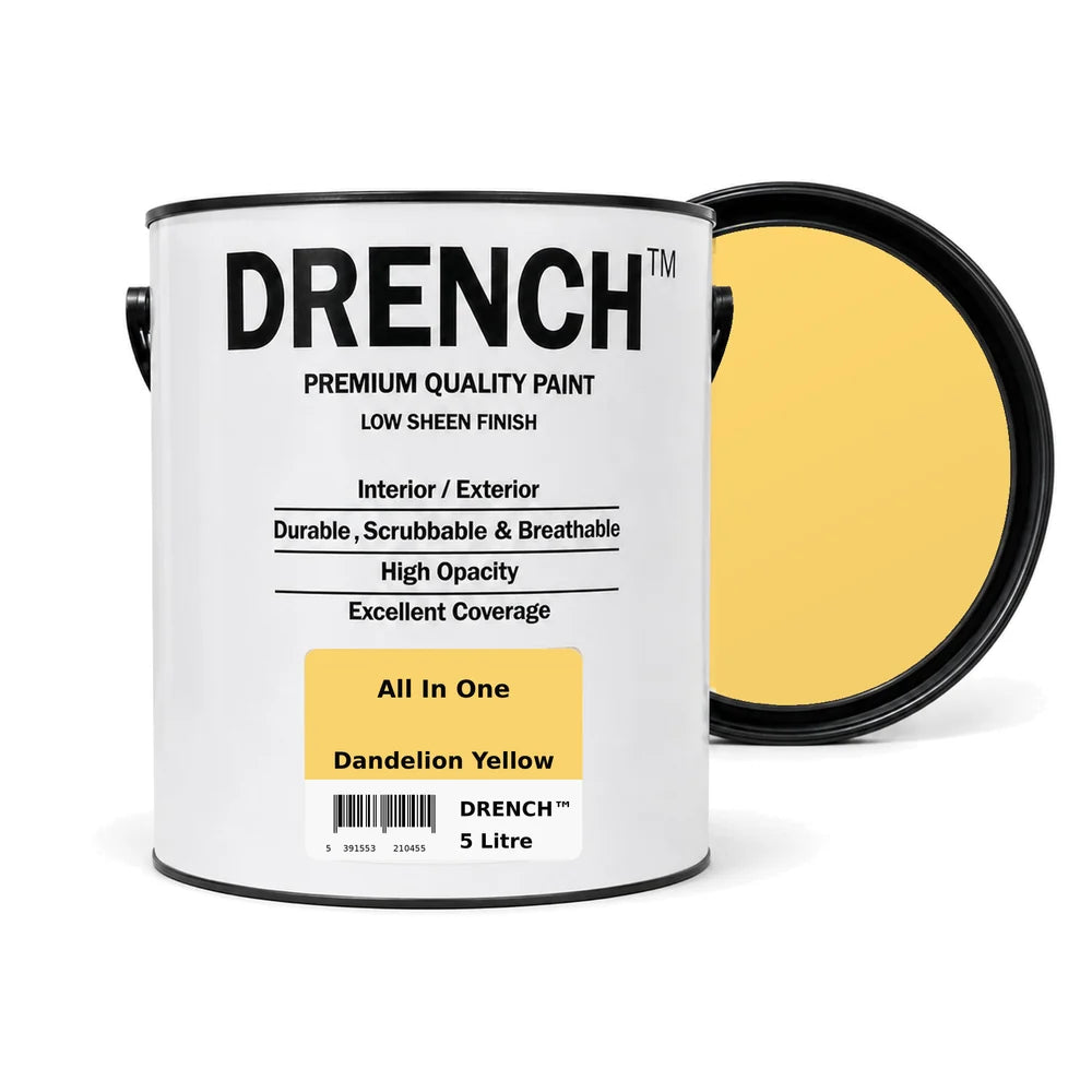 Drench All In One Multi Surface Paint Dandelion Yellow 5L