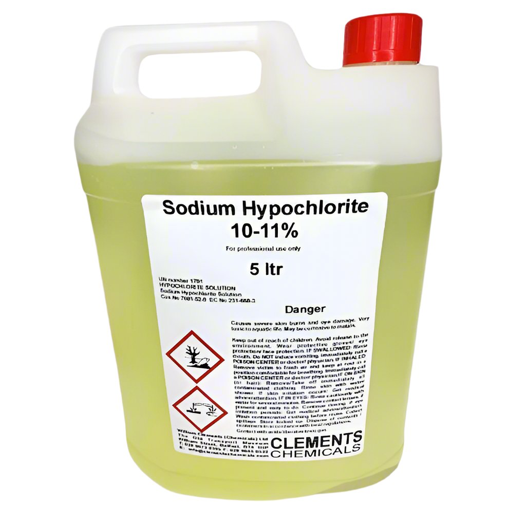 Clements Sodium Hypochlorite / Red Label 10/11% 5L