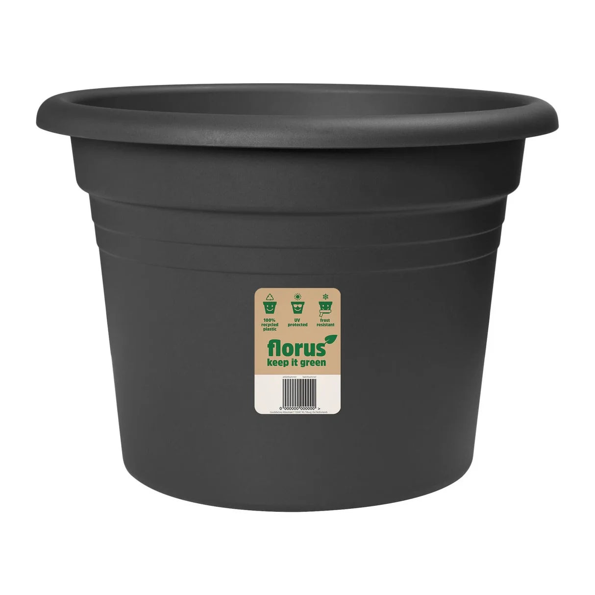 Elho Florus Mediterran Clindro Plant Pot Anthracite 30cm