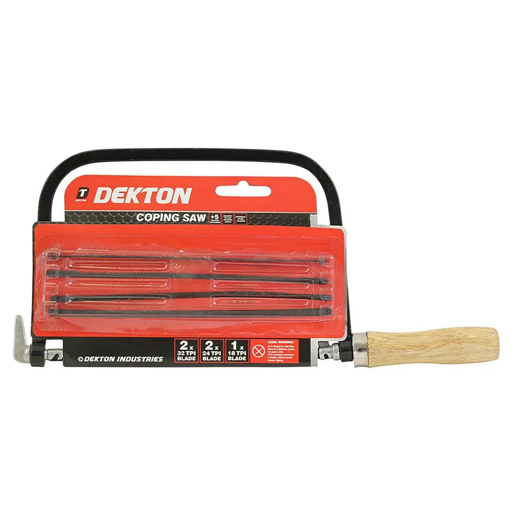 Dekton DT45710 Coping Saw with 5 Blades