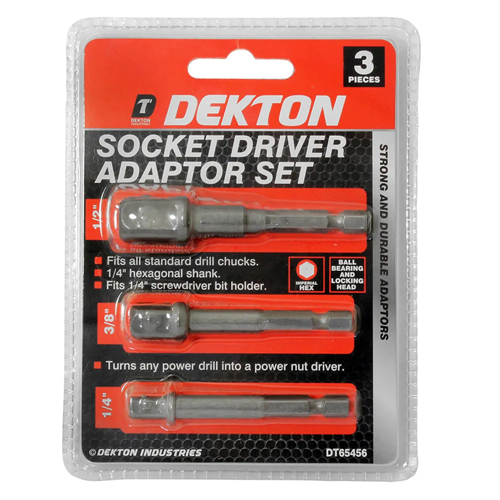 Dekton 3 Piece Socket Adaptor Set