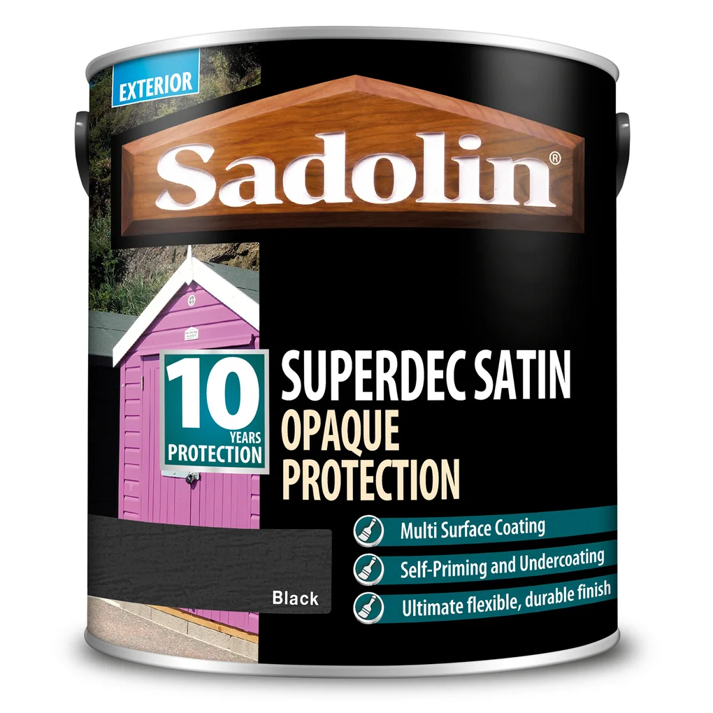 Sadolin Superdec Satin Opaque Wood Protection Black