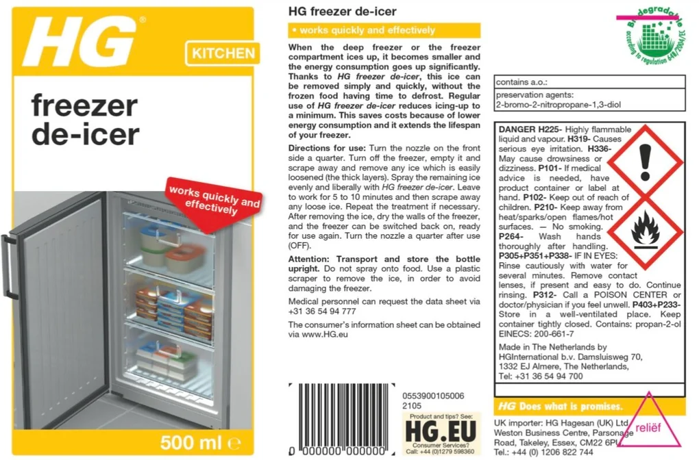 HG Freezer De-icer