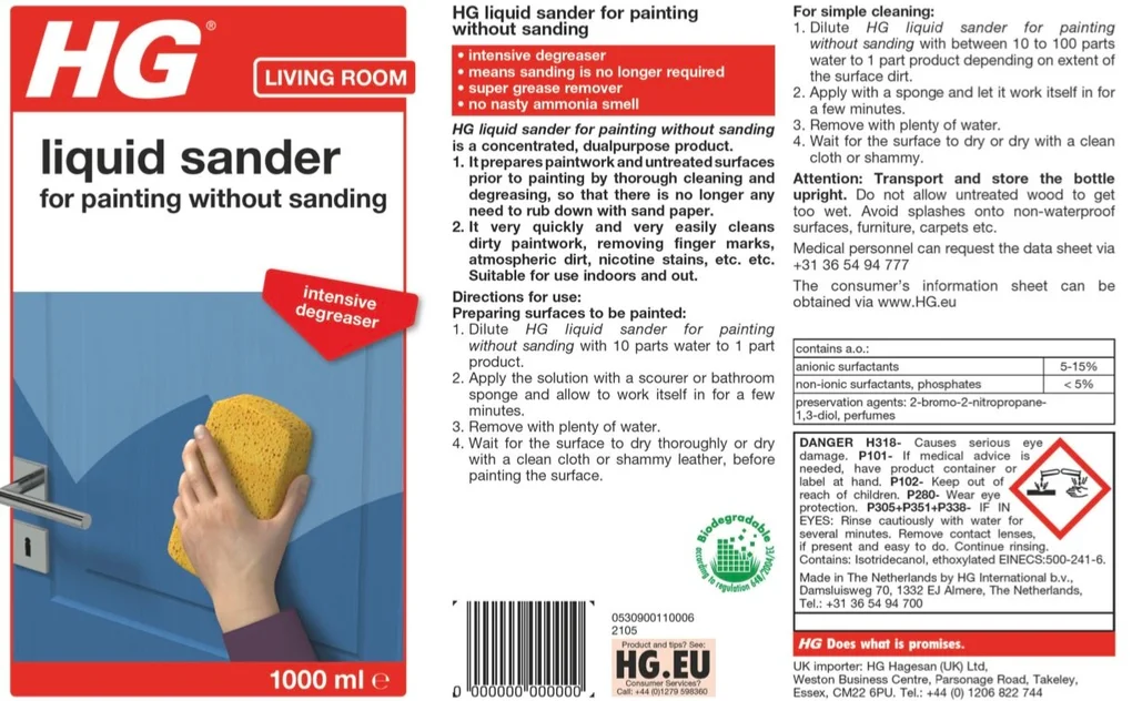 HG Liquid Sander for Painting Without Sanding