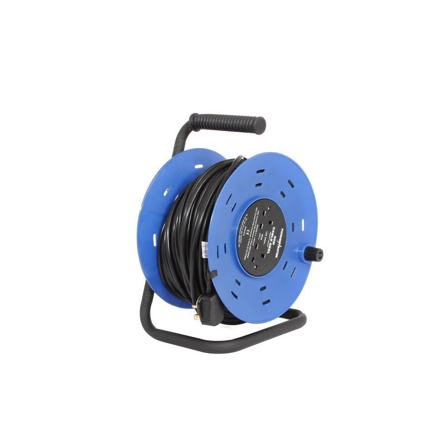 Powermaster 13A 50M Extension Reel with 2 Sockets