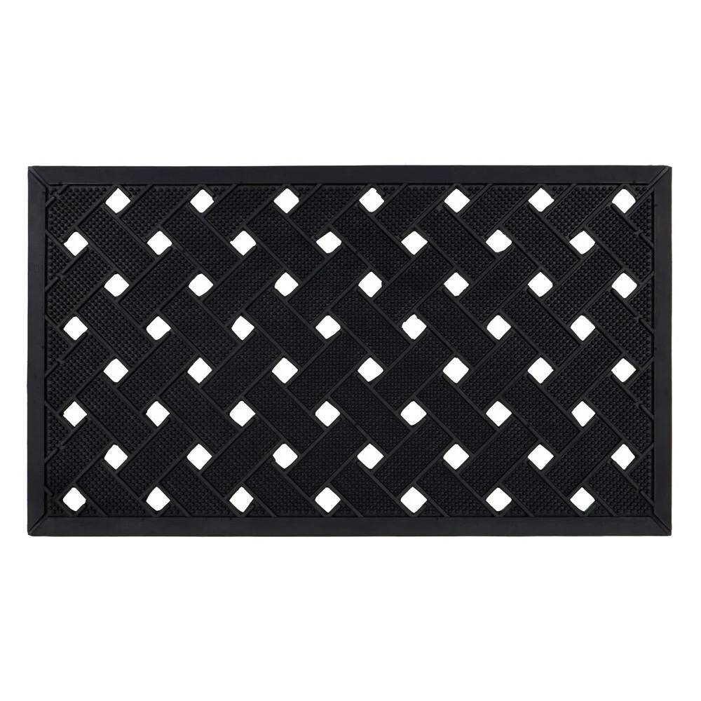 JVL Lattice Rubber Scraper Mat 40 x 70cm