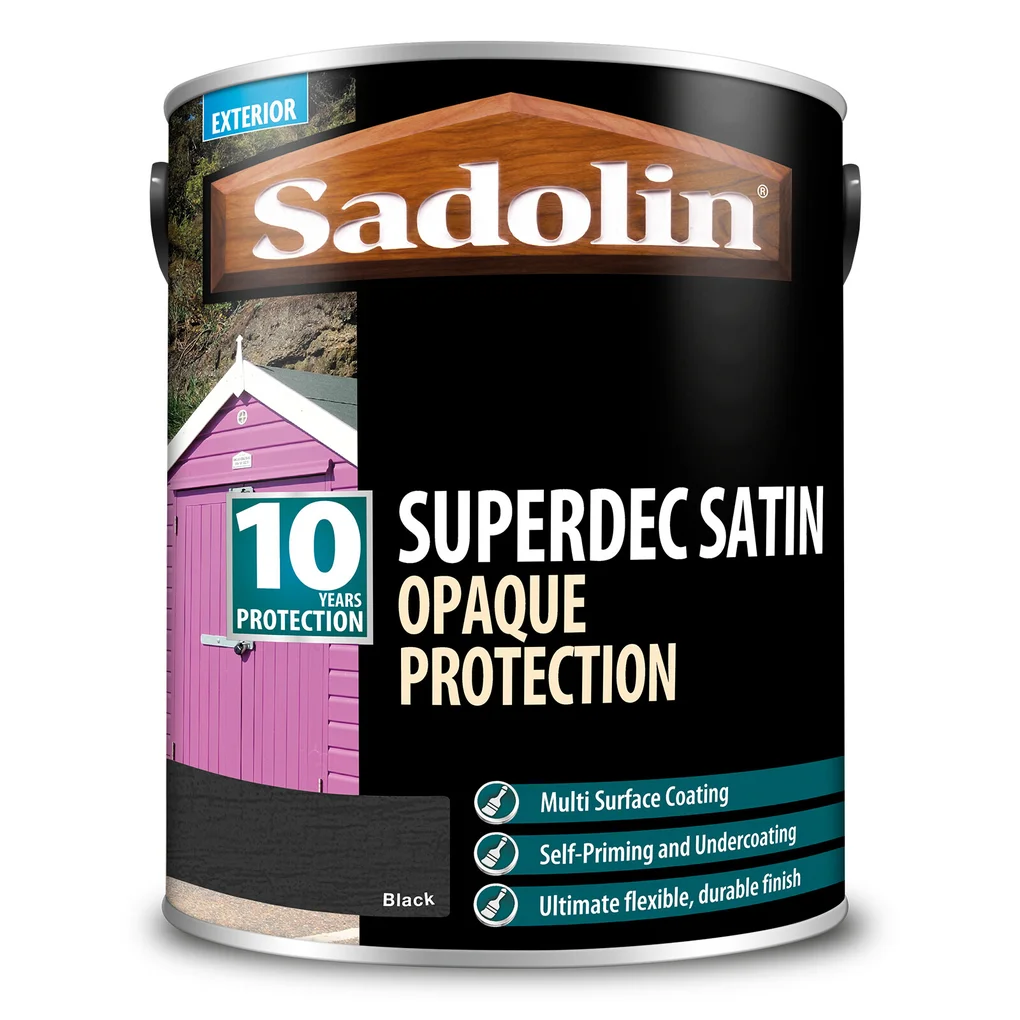 Sadolin Superdec Satin Opaque Wood Protection Black