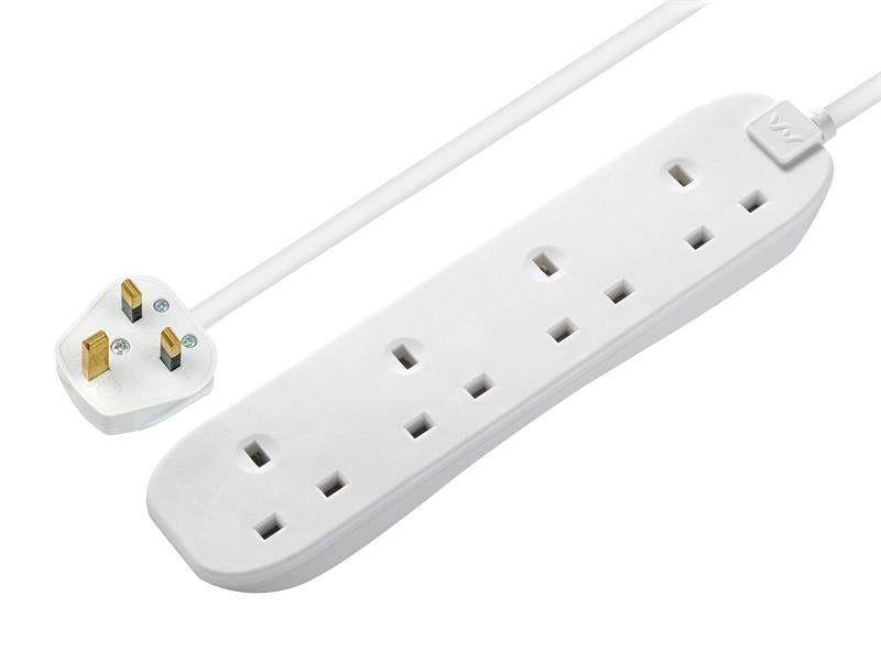 Masterplug 13A 4 Gang 2m Extension Lead