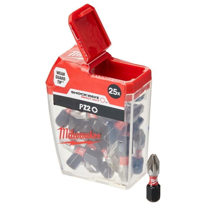 Milwaukee Shockwave PZ2 25mm Bits 25 Pack
