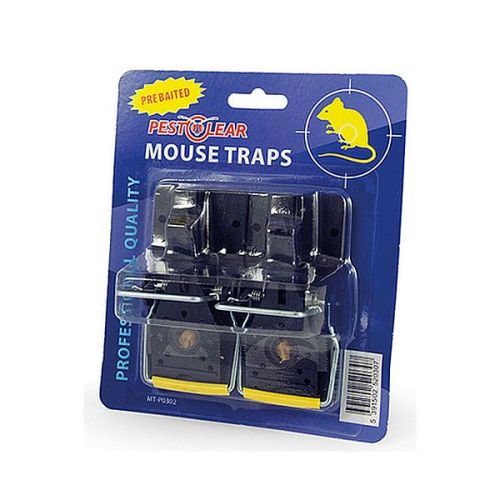 Pest Clear Pre Baited Plastic Mouse Traps 2 Pack