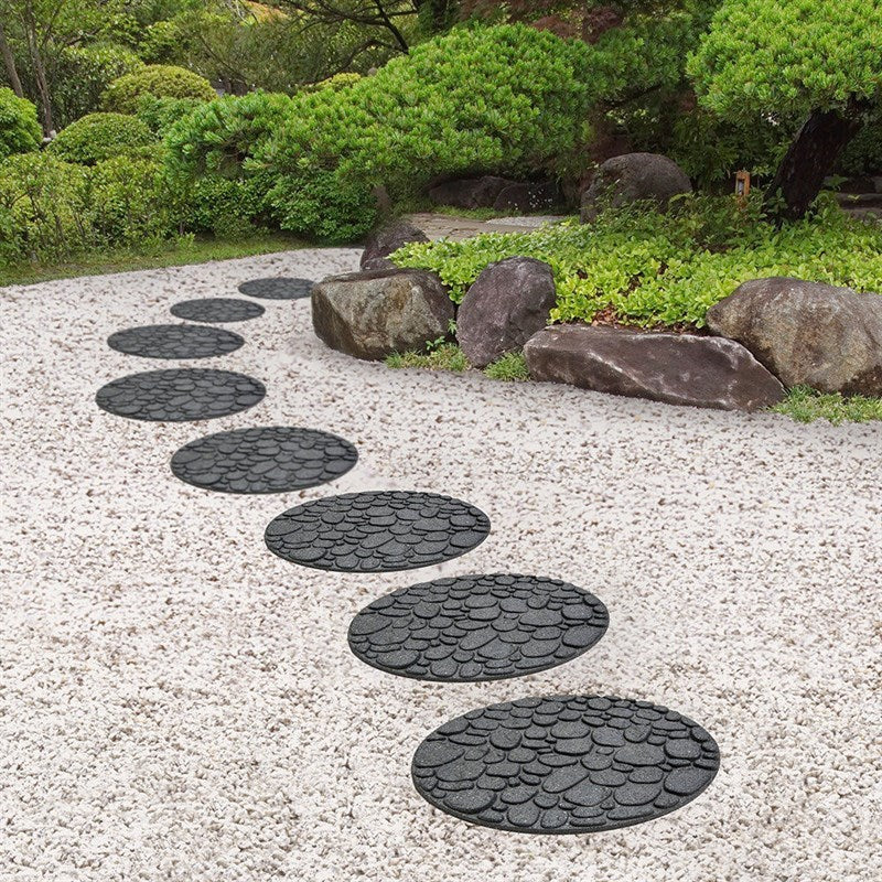 Primeur Garden Rubber Stepping Stone River Rock Grey
