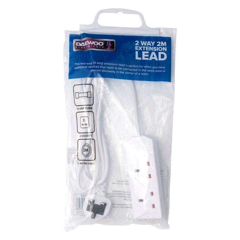 Daewoo 2 Way 2 Metre Extension Lead