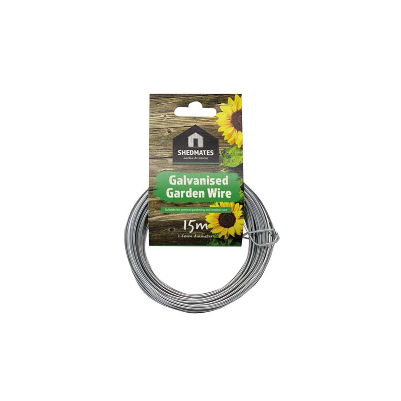 Shedmates 1.6mm x 15m Galvanised Garden Wire