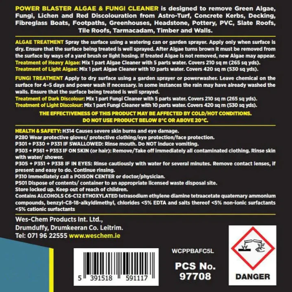 Wes Chen Power Blaster Algae & Fungi Cleaner 2.5L