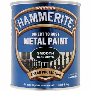 Hammerite Direct to Rust Metal Paint Smooth Dark Green