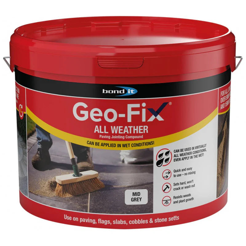 Bond It Geo Fix All Weather Joint Fill Paving Compound Mid Grey 14kg