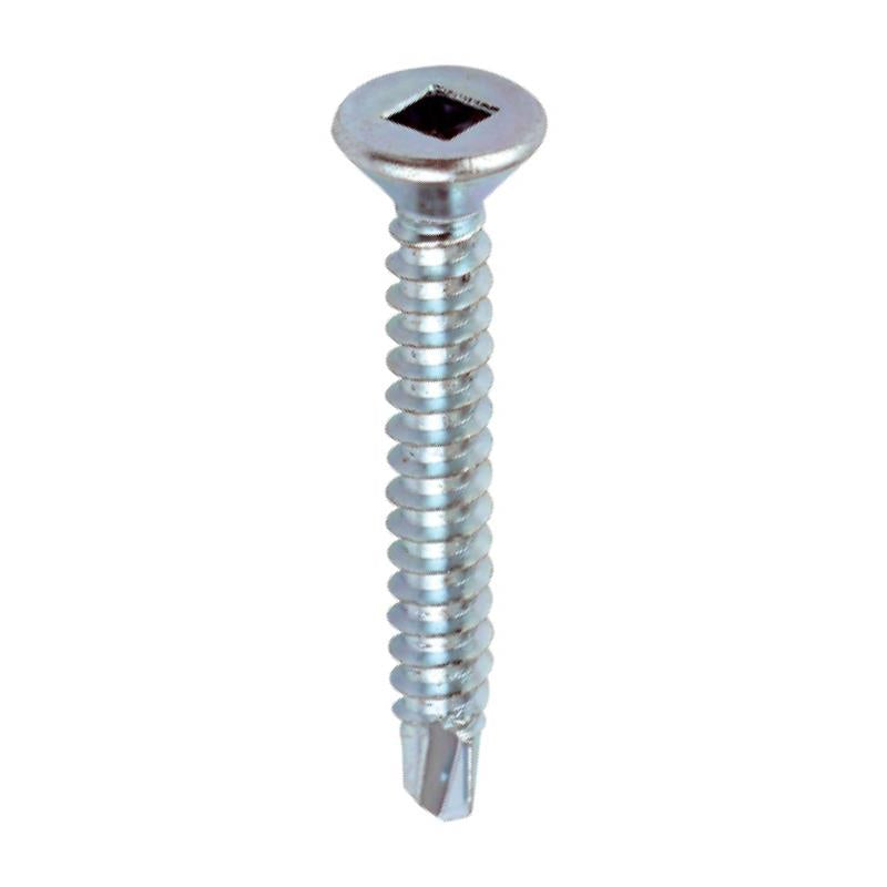 Griptorq Self Drilling Screws Countersunk Square Drive BZP 8 x 1” 200 Pack