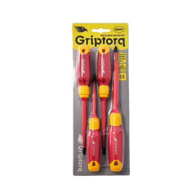 Griptorq VDE 1000V Screwdriver 4 Piece Set