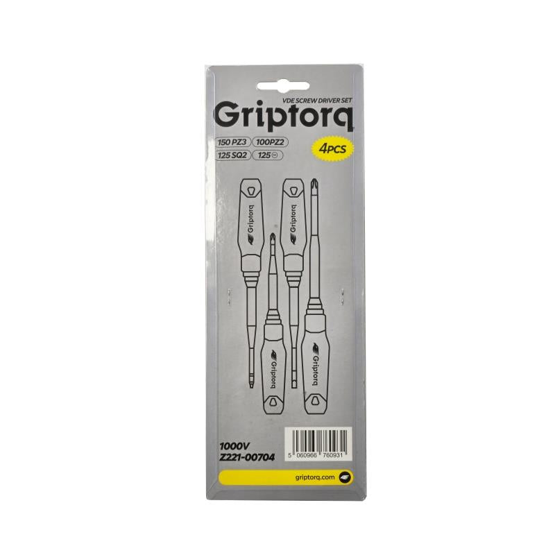 Griptorq VDE 1000V Screwdriver 4 Piece Set