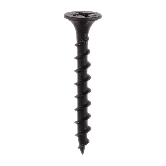Samac Black Plated Coarse Thread Drywall Screws 3.5 x 32mm 200 Pack