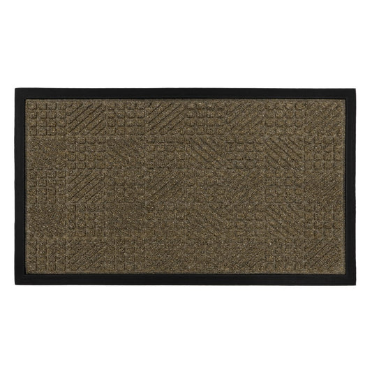 JVL Firth Brown Rubber Door Mat 40 x 70cm
