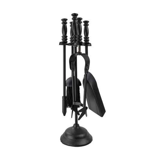 JVL Belvoir 4 Piece Black Companion Set
